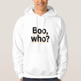 Boo-Who? Cute Halloween Typography Designs Hoodie