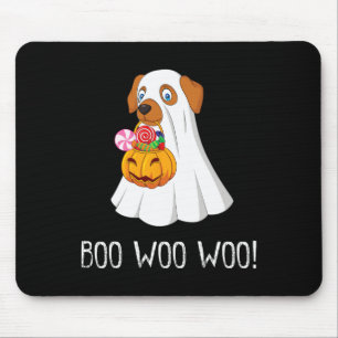 Boo Woo Fun Niedliches Halloween Ghost Dog Women T Mousepad