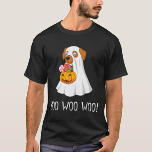 Boo Woo Fun Niedliches Halloween Ghost Dog Women T T-Shirt