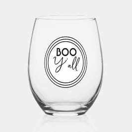 Boo Y’all Personalized Halloween Party Favor Weinglas Ohne Stiel