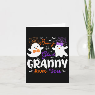 Boo-y oder Ghoul Granny Lieben Sie Spooky Ghost Ge Karte
