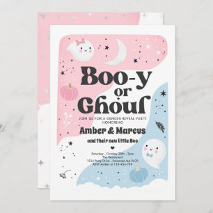 Boo-y oder Ghoul Halloween Ghost Gender Reveal Par Einladung