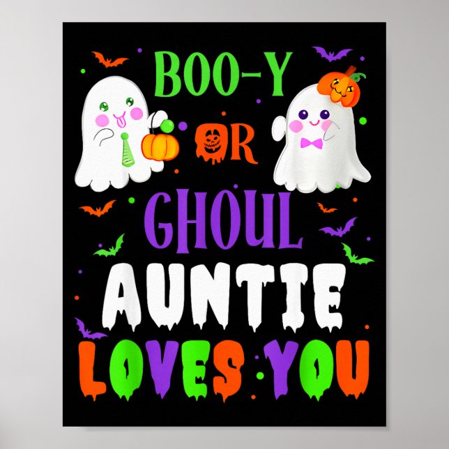 Boo-y Or Ghoul Auntie Loves You Boo Halloween Baby Poster (Vorne)