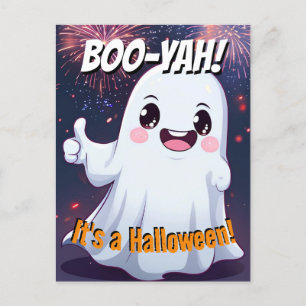 Boo-yah Es ist ein Halloween-Funny-Geist Postkarte
