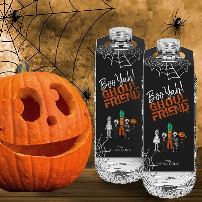 Boo Yah Ghoul Friend Halloween Monster ID684 Flaschenanhänger (Water Bottles In Situ)