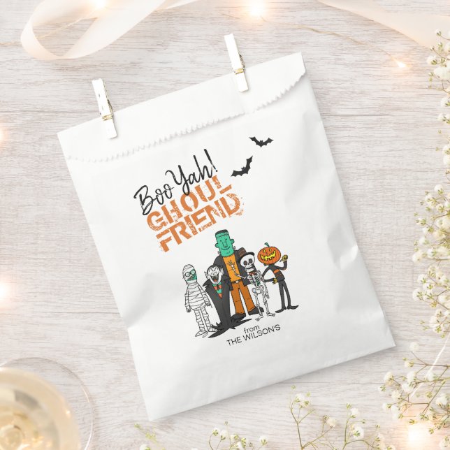 Boo Yah Ghoul Friend Halloween Monster ID684 Geschenktütchen (Ausgeschnitten)