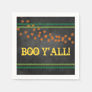 Boo Y'all Halloween Familienfreundlicher Fun Fall Serviette