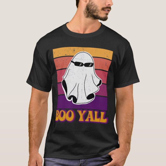 Boo Yall Halloween Funny Ghost T-Shirt (Vorderseite)