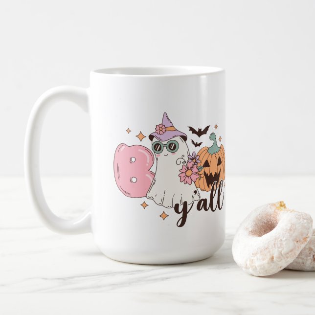 Boo Y'All Halloween Kaffeetasse (Mit Donut)