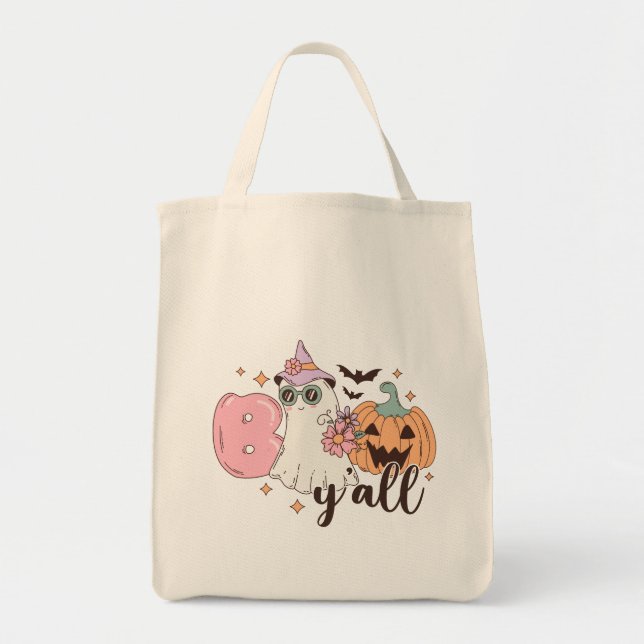 Boo Y'All Halloween Tragetasche (Vorne)