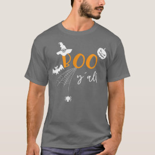 Boo Y'all Pumpkin Ghosts Beängstigend Hexe Funny H T-Shirt