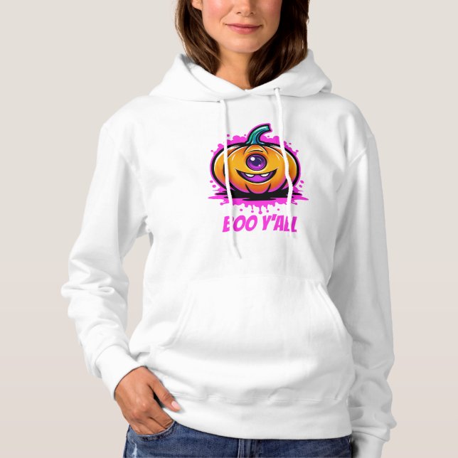 Boo Y'All, spukhaft hübsches Halloween-Design Hoodie (Vorderseite)