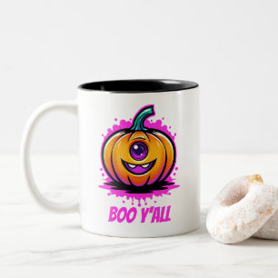 Boo Y'All, spukhaft hübsches Halloween-Design Zweifarbige Tasse