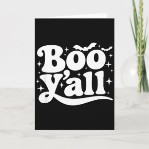 Boo Y'all Südliche Retro-Halloween-Zitat-Spruch Ba Karte