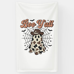 Boo Yall Western Geist Halloween Design Banner
