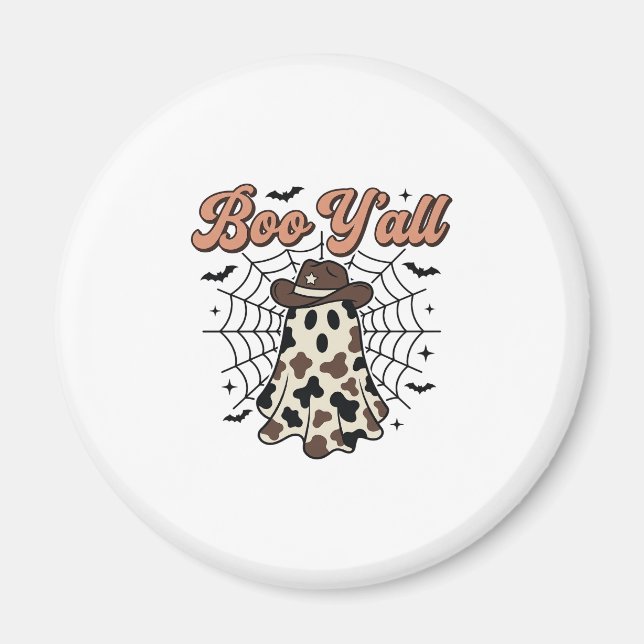 Boo Yall Western Geist Halloween Design Magnet (Vorne)