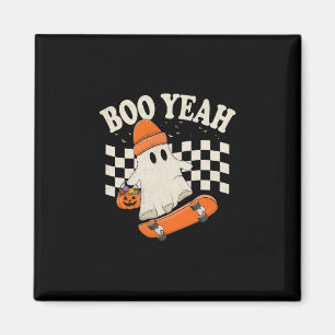 Boo Yeah Geist Skateboarding Lustiger Halloween-Ge Magnet