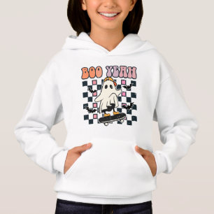 Boo Yeah - Retro Niedlich Ghost Skateboard Hoodie