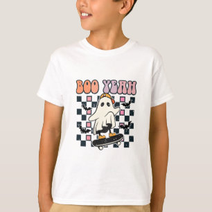 Boo Yeah - Retro Niedlich Ghost Skateboard T-Shirt