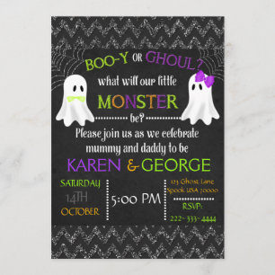 Boo--yoder Ghoul-Halloween-Geschlecht decken Einladung