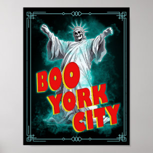 Boo York City Halloween-Freiheitsstatue Poster