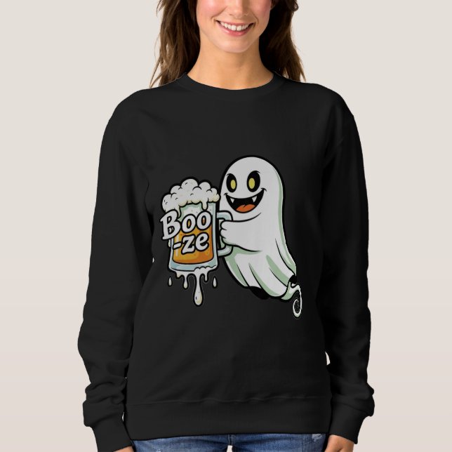 Boo-z – Funny Halloween Ghost Design Sweatshirt (Vorderseite)