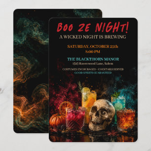 Boo Ze Night Gothic Halloween Cocktail-Party Einladung