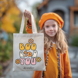 Boo zu dir Personalisiert Halloween Tragetasche