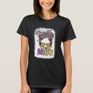 Boo Zurück zur Schule Kleine Miss Messy Bun Girls T-Shirt