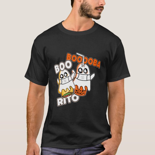 Booba Boo rito Kawai Boba Tea Burrito innen Hallo T-Shirt (Vorderseite)