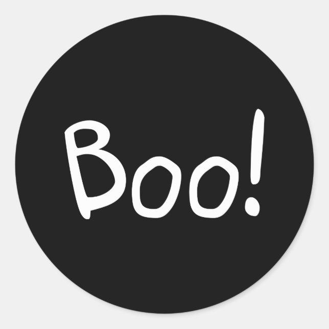 Booblack niedliche handgeschriebene Typografie Hal Runder Aufkleber (Vorderseite)