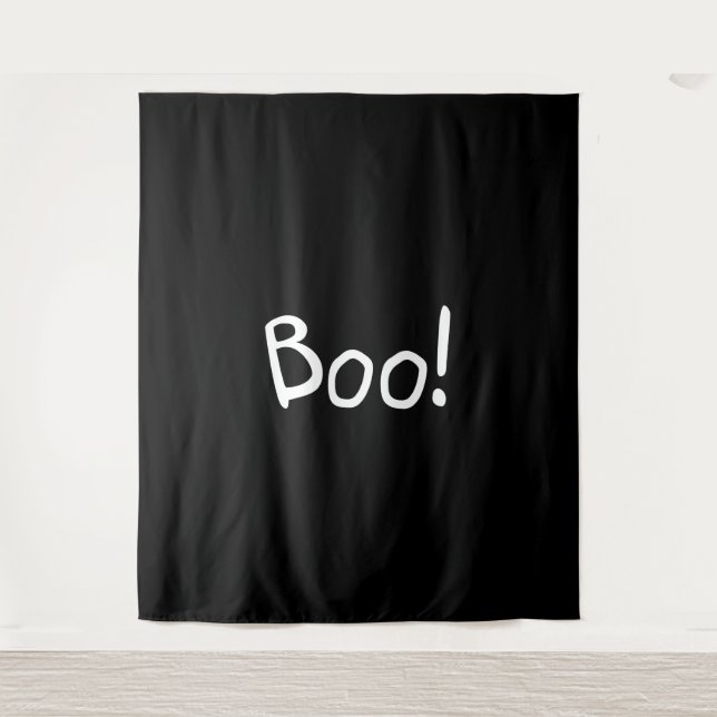 Booblack niedliche handgeschriebene Typografie Hal Wandteppich (Vorderseite)