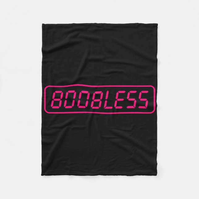 Boobless Funny Mastectomy Brust Operation Brust Ca Fleecedecke (Vorderseite)