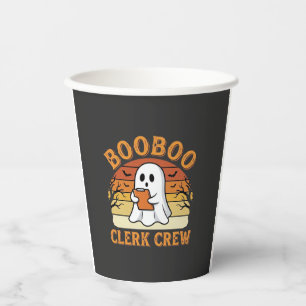 Booboo Clerk Crew Halloween-Geisterdesign_1 Pappbecher