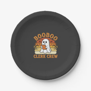Booboo Clerk Crew Halloween-Geisterdesign_1 Pappteller