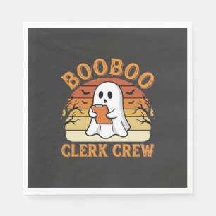 Booboo Clerk Crew Halloween-Geisterdesign_1 Serviette