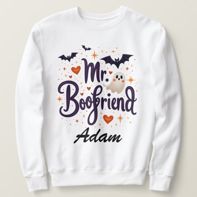 Boofriend Individuelle Name Halloween Sweatshirt (Design vorne)