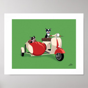 Boogie auf Vespa (mit Rosie) Poster