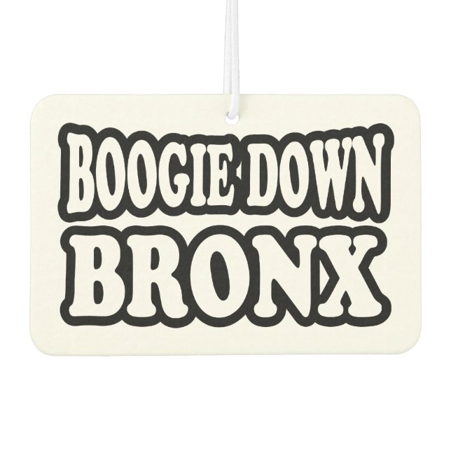 Boogie Down Bronx, NYC Autolufterfrischer (Vorderseite)