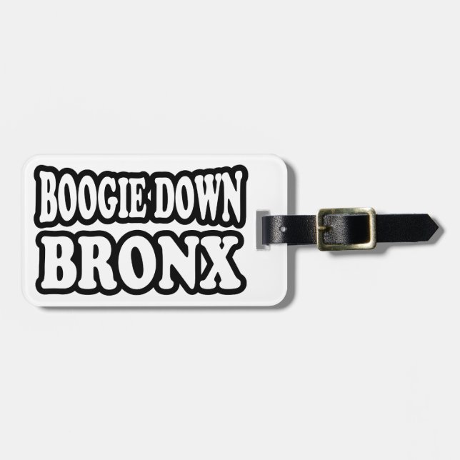 Boogie Down Bronx, NYC Gepäckanhänger (Vorderseite horizontal)