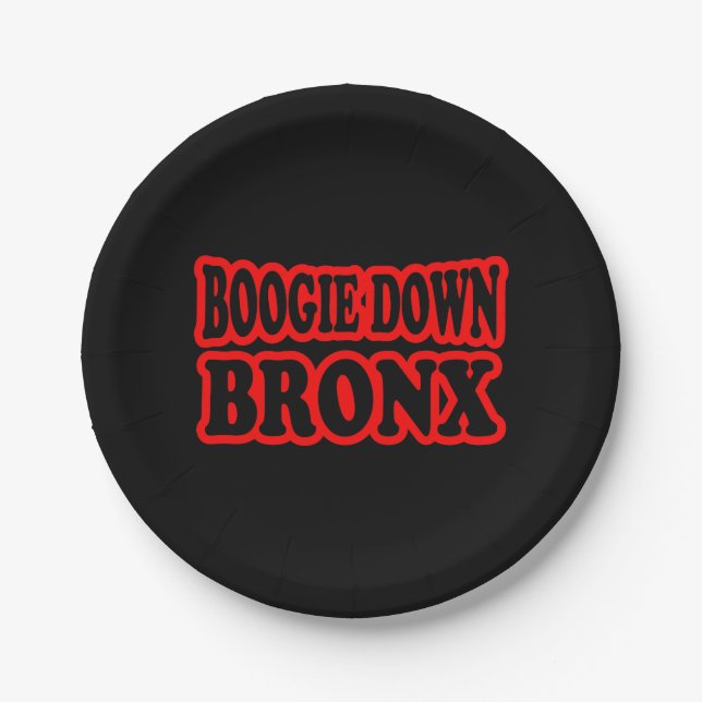 Boogie Down Bronx, NYC Pappteller (Vorderseite)