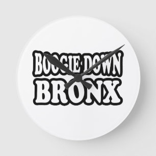 Boogie Down Bronx, NYC Runde Wanduhr
