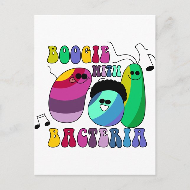 Boogie mit Bakterien Postkarte (Vorderseite)