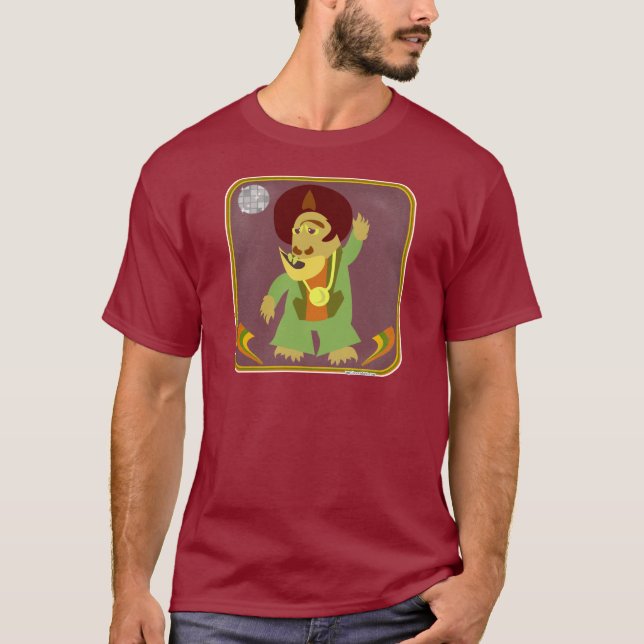 Boogie Monster Cartoon Kreatur Tanzcharakter T-Shirt (Vorderseite)
