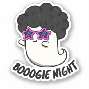 Boogie Night Funny Halloween Ghost Puff Aufkleber