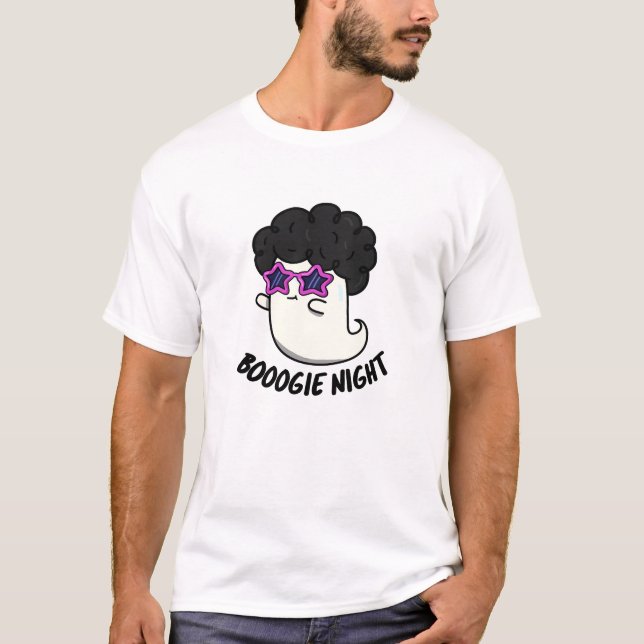 Boogie Night Funny Halloween Ghost Puff T-Shirt (Vorderseite)