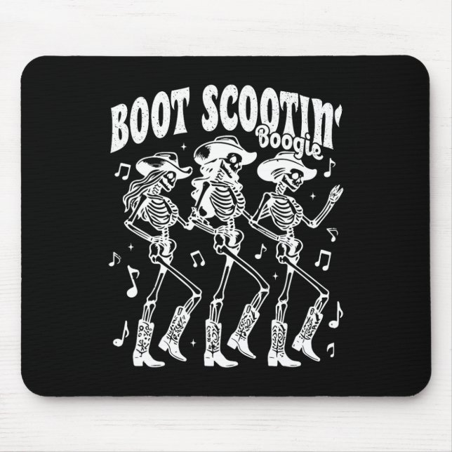 Boogie Retro Western Skeleton Dancin Mousepad (Vorne)