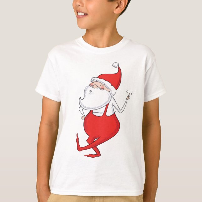 Boogie Woogie Dancing Santa Claus T - Shirt (Vorderseite)