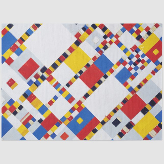 Boogie Woogie, Mondrian Seidenpapier (Vorderseite)