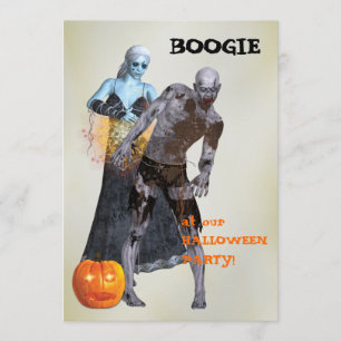 Boogie-Zombie-Halloween-Party Einladung
